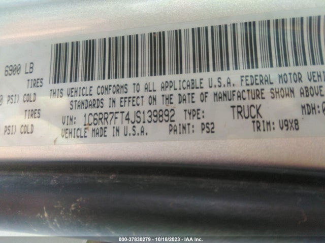1C6RR7FT4JS139892 RAM 1500 Express