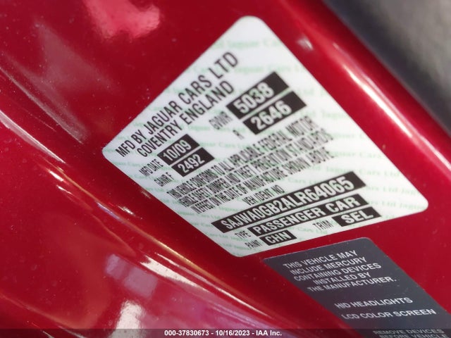 2010 JAGUAR XF SAJWA0GB2ALR64065 Photo 8