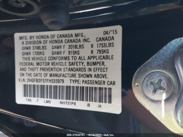 2HGFB2F57FH535979 Honda Civic Sedan Lx