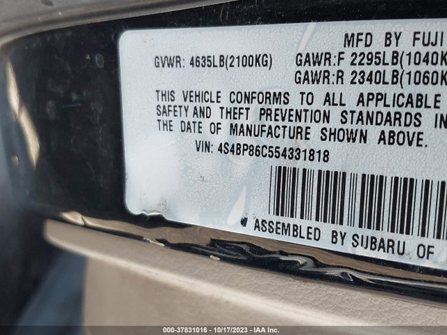 2005 SUBARU LEGACY WAGON (NATL) 4S4BP86C554331818 Photo 8