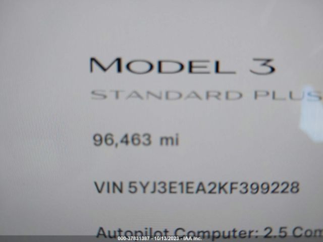 5YJ3E1EA2KF399228 Tesla Model 3 Range