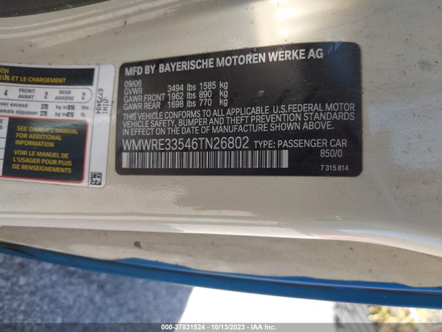 2006 MINI COOPER HARDTOP WMWRE33546TN26802 Photo 8
