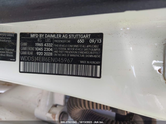 WDDSJ4EB6EN045967 Mercedes-Benz Cla-class Cla 250