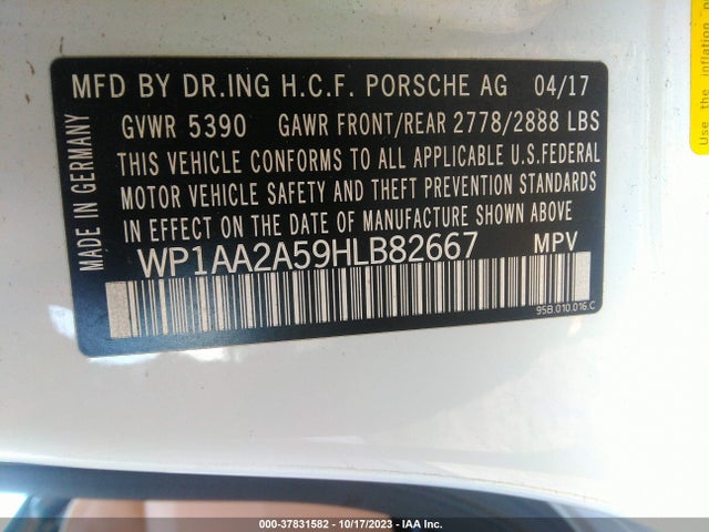 2017 PORSCHE MACAN WP1AA2A59HLB82667 Photo 8