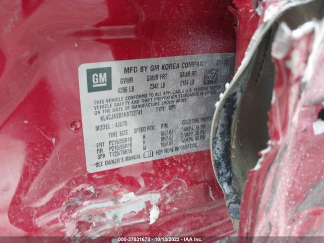 KL4CJASB1KB722741 Buick Encore Preferred