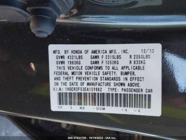 1HGCR2F53EA109962 Honda Accord Sedan Sport