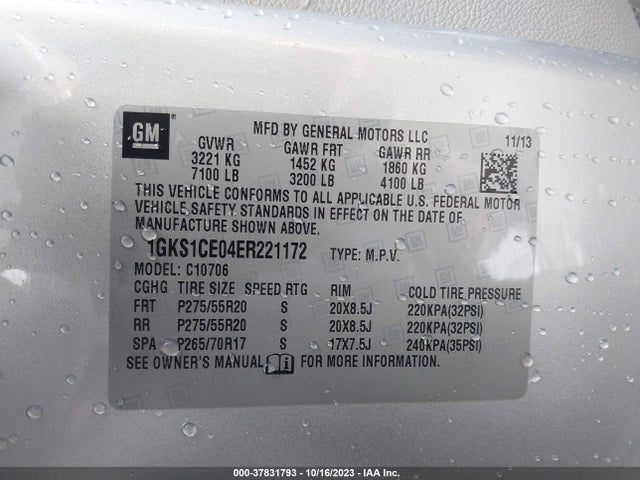 GMC YUKON SLT 2014 1GKS1CE04ER221172 Image 9