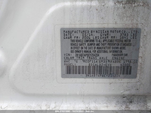 Nissan SENTRA SV 2014 3N1AB7AP8EY254204 Image 9
