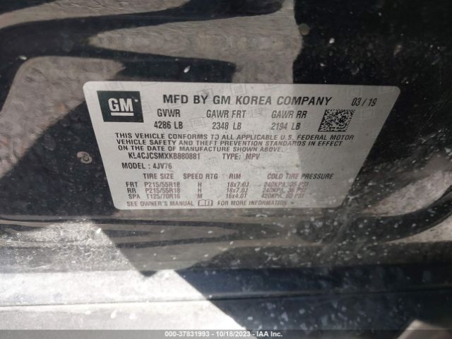 KL4CJCSMXKB880881 Buick Encore Essence