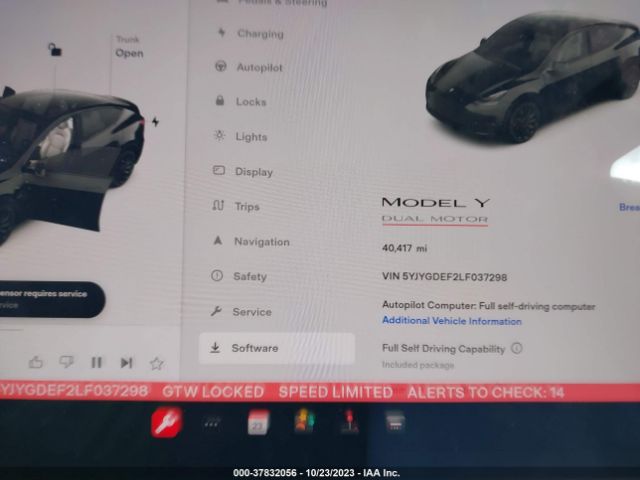 5YJYGDEF2LF037298 Tesla Model Y