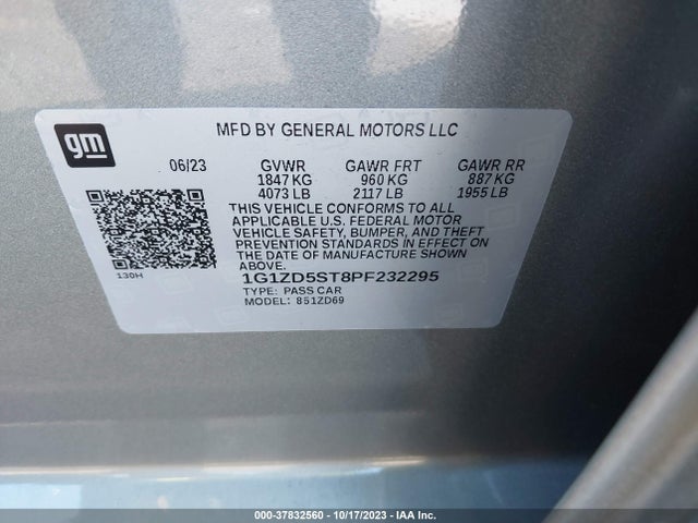 Chevrolet MALIBU LT 2023 1G1ZD5ST8PF232295 Image 9