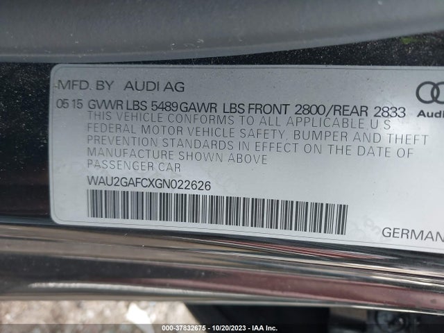 WAU2GAFCXGN022626 Audi A7 3.0 Prestige