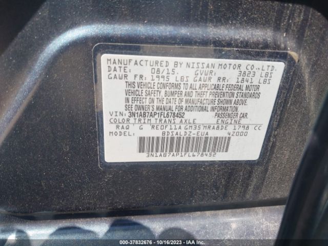 3N1AB7AP1FL678452 Nissan SENTRA SV