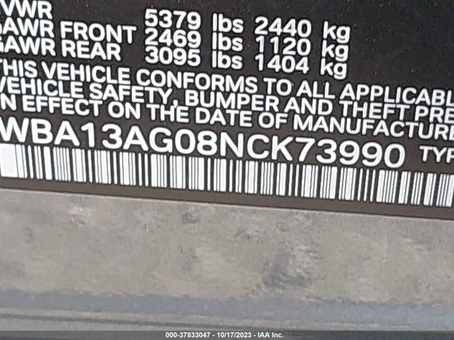 BMW 5 Series 530e 2022 WBA13AG08NCK73990 Image 9