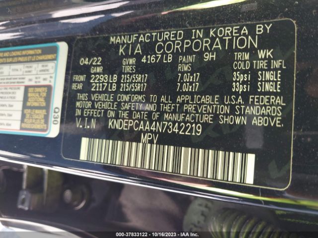 KNDEPCAA4N7342219 KIA Seltos Lx