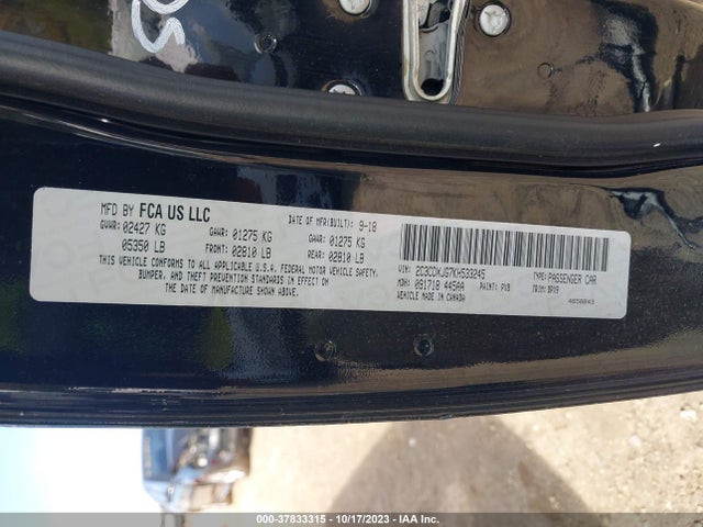 Dodge Charger Sxt Awd 2019 2C3CDXJG7KH533245 Image 9