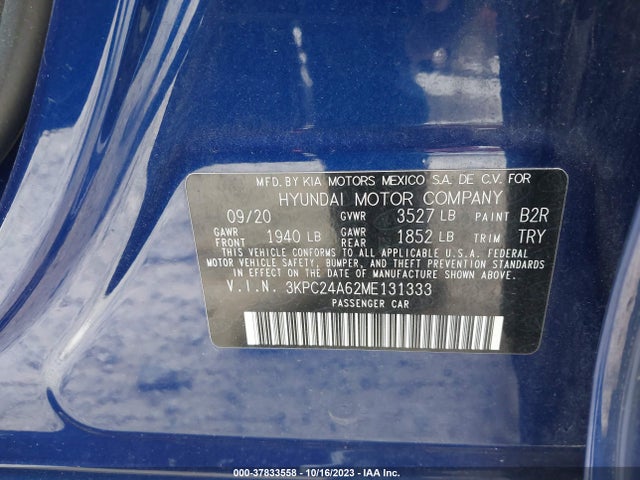 Hyundai ACCENT SE 2021 3KPC24A62ME131333 Image 9