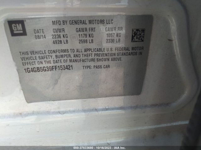 1G4GB5G39FF153421 Buick Lacrosse Leather