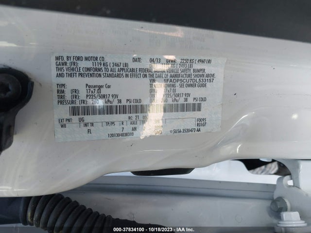 2013 FORD C-MAX ENERGI SEL VIN: 1FADP5CU7DL533157