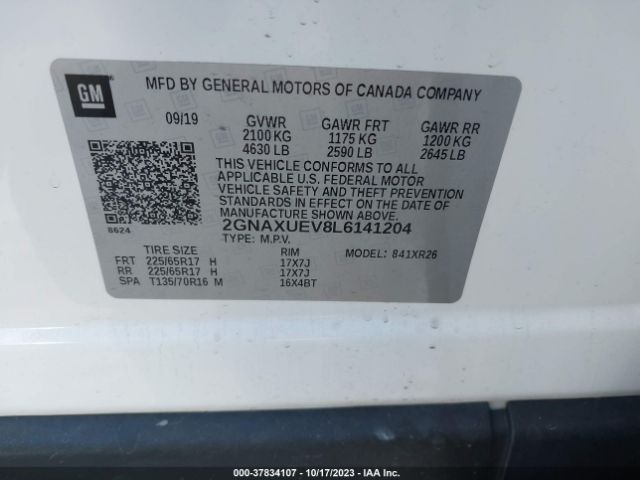 2020 CHEVROLET EQUINOX 2GNAXUEV8L6141204 Photo 8
