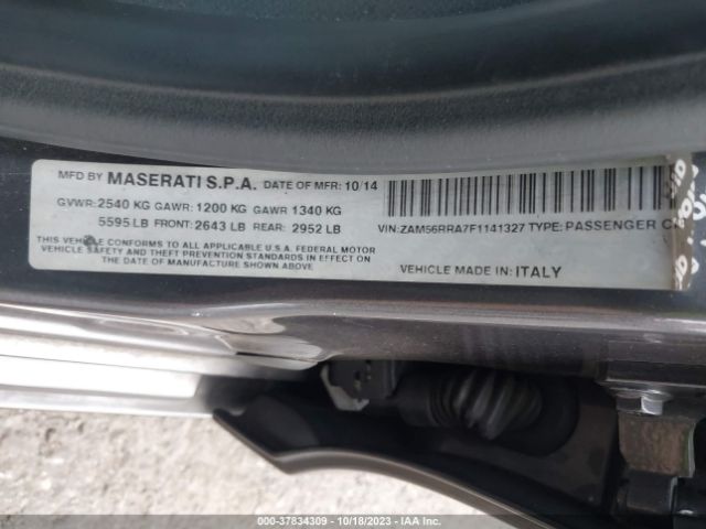 2015 MASERATI QUATTROPORTE ZAM56RRA7F1141327 Photo 8