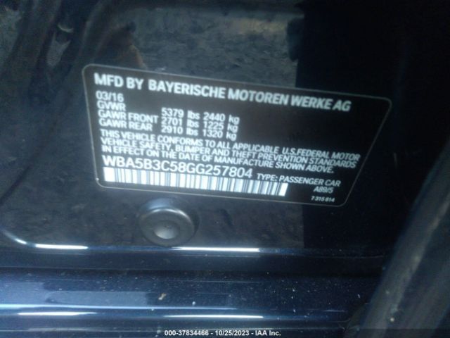 WBA5B3C58GG257804 BMW 5 Series 535i Xdrive