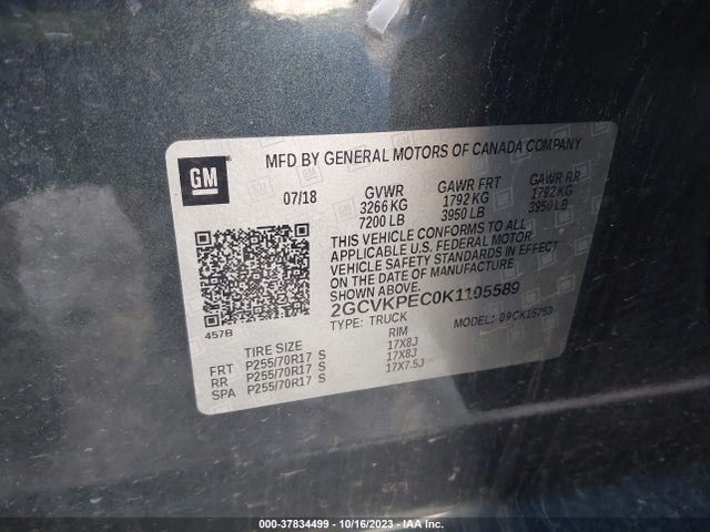 Chevrolet Silverado 1500 Ld Lt 2019 2GCVKPEC0K1105589 Image 9