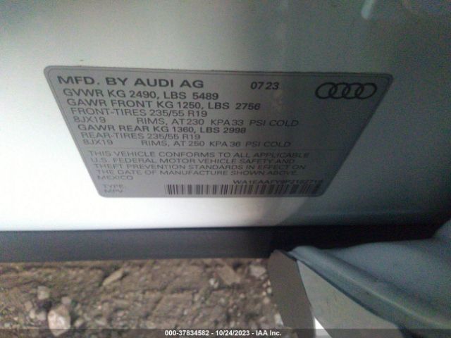 2023 AUDI Q5 WA1EAAFY9P2182716 Photo 8