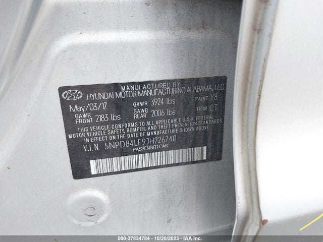 Hyundai Elantra Value Edition 2018 5NPD84LF9JH226740 Image 9