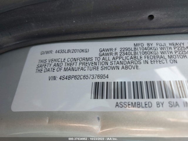 2005 SUBARU LEGACY WAGON (NATL) 4S4BP62C657376954 Photo 8