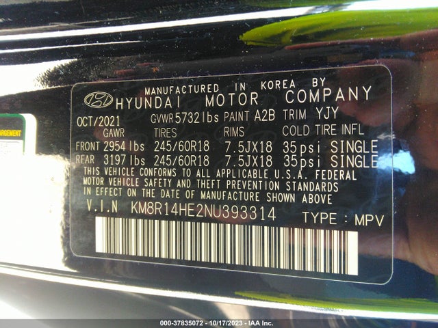 Hyundai Palisade Se 2022 KM8R14HE2NU393314 Image 9