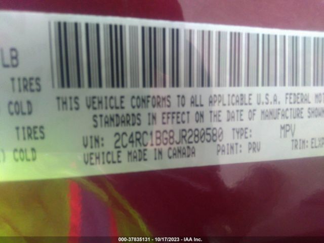 2018 CHRYSLER PACIFICA 2C4RC1BG8JR280580 Photo 8