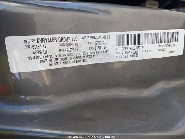 2013 FIAT 500 3C3CFFFH5DT607147 Photo 8