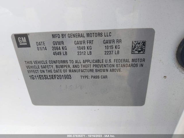 Chevrolet MALIBU 2LT 2014 1G11E5SL5EF201903 Image 9