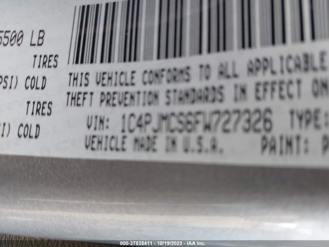 2015 JEEP CHEROKEE LATITUDE VIN: 1C4PJMCS6FW727326