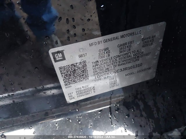 Chevrolet Tahoe Premier 2018 1GNSKCKC3JR101310 Image 9