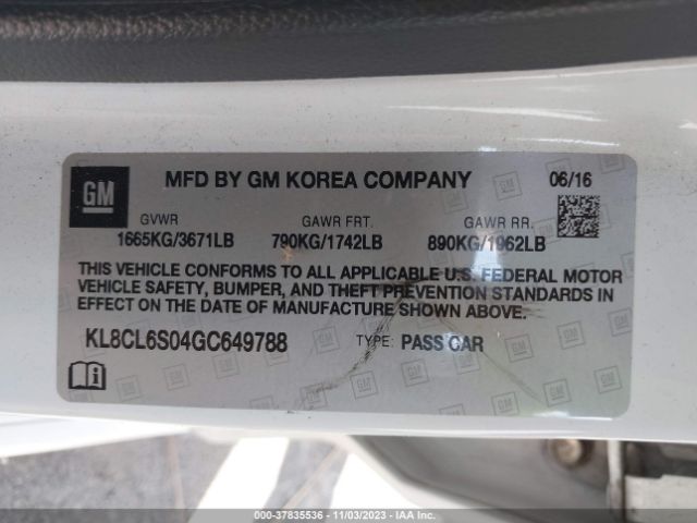 Chevrolet Spark Ev Lt 2016 KL8CL6S04GC649788 Image 9