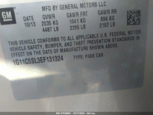 Chevrolet MALIBU LT 2014 1G11C5SL3EF131324 Image 9