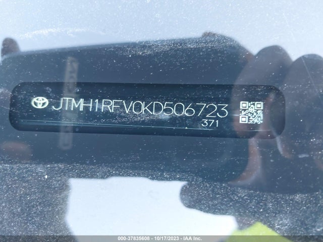 2019 TOYOTA RAV4 LE VIN: JTMH1RFV0KD506723