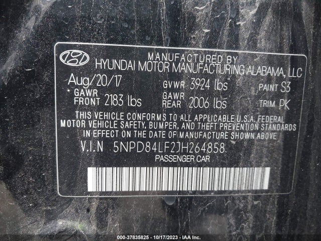 Hyundai ELANTRA SEL 2018 5NPD84LF2JH264858 Image 9