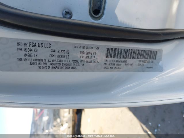 1C3CDFAA9GD656832 Dodge DART SE