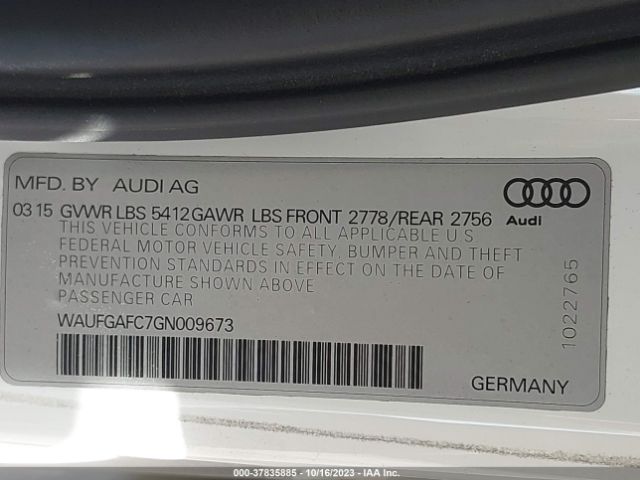 WAUFGAFC7GN009673 Audi A6 3.0t Premium Plus