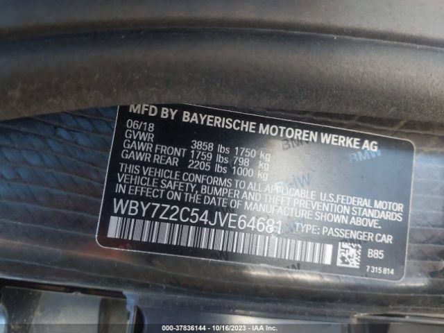 WBY7Z2C54JVE64681 BMW I3