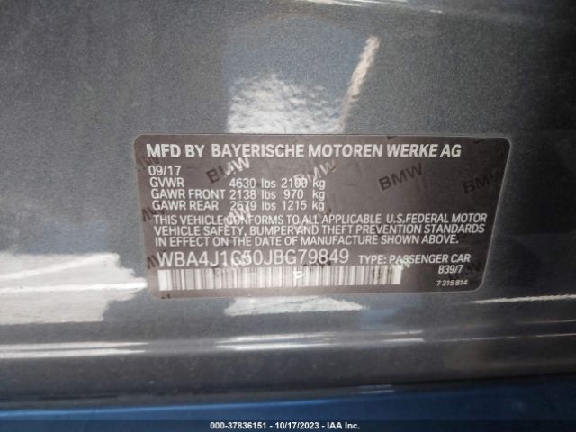 WBA4J1C50JBG79849 BMW 430i Gran Coupe