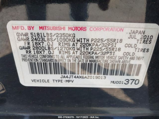 2010 MITSUBISHI OUTLANDER JA4JT4AX6AZ019013 Photo 8