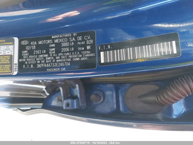 3KPFK4A73JE246704 KIA FORTE LX