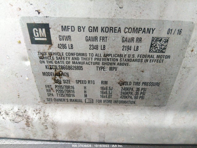 Chevrolet Trax Lt 2016 KL7CJLSB6GB626805 Image 9