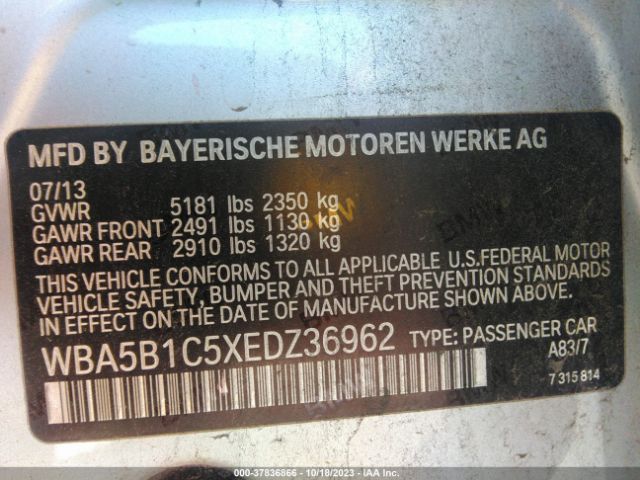 WBA5B1C5XEDZ36962 BMW 5 Series 535i
