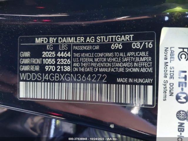 WDDSJ4GBXGN364272 Mercedes-Benz Cla Cla 250