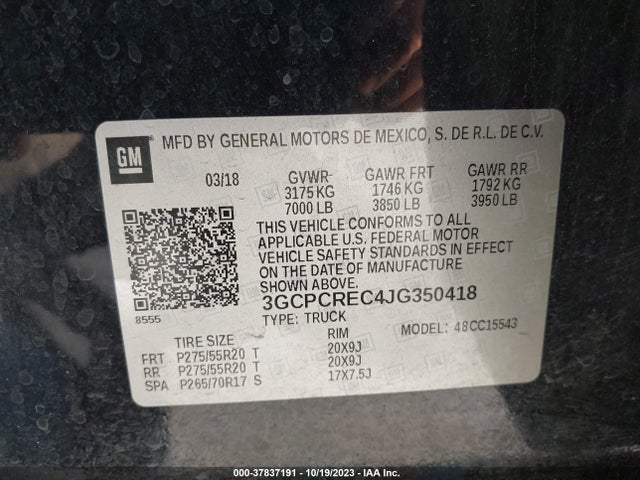 Chevrolet Silverado 1500 1lt 2018 3GCPCREC4JG350418 Image 9